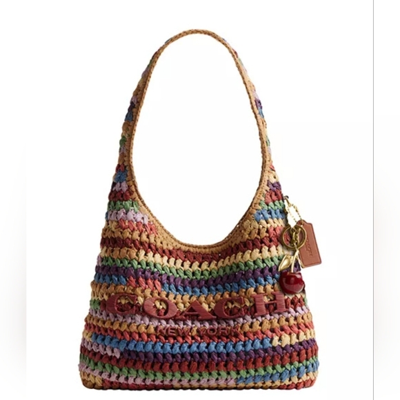 Coach Handbags - Coach Multicolor Crochet Shoulder Bag